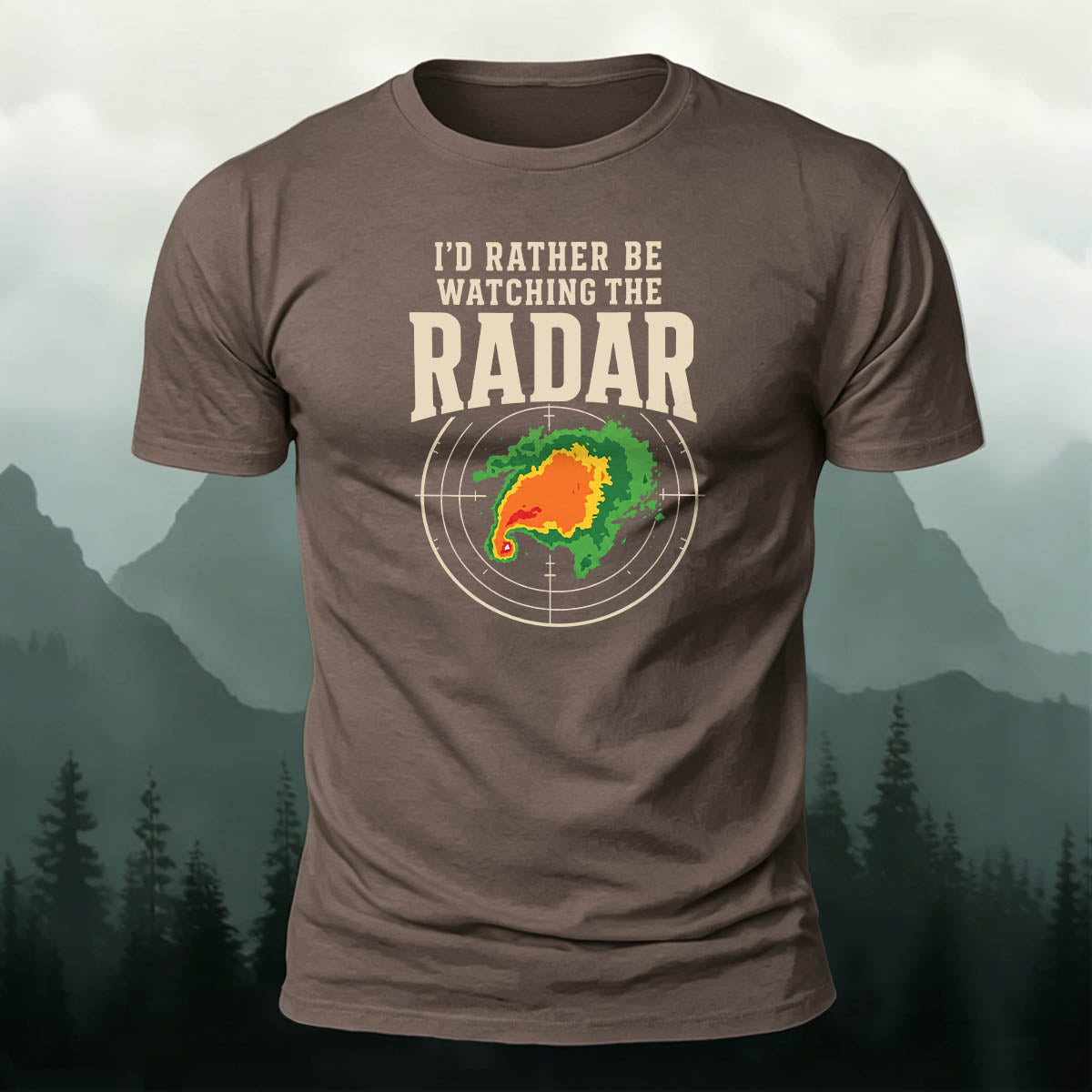 100% Cotton Funny Meteorology Radar Casual Tee