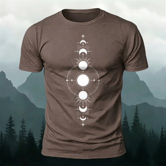 Premium Cotton Moon Totem Casual T‑Shirt