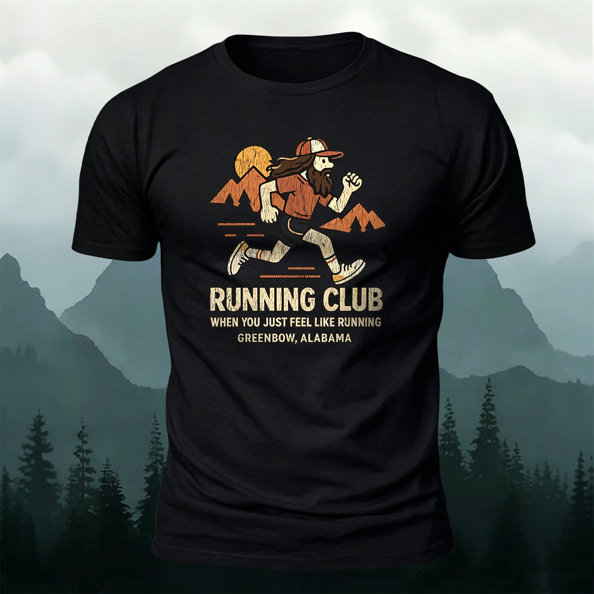 Vintage Running Casual Premium Cotton T-Shirt