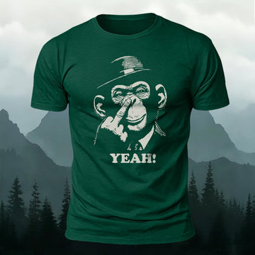 Suiting Monkey Printed Short Sleeve T-Shirt