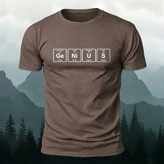 Premium Cotton Genius Print Casual T‑Shirt