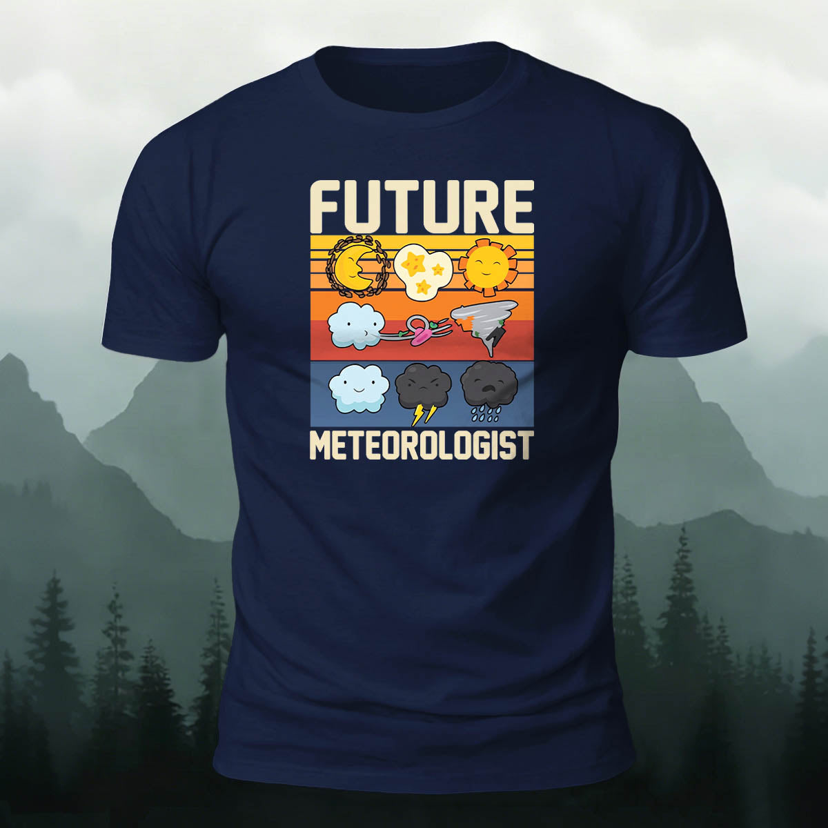 100% Cotton Future Meteorologist Cartoon Casual T-Shirt
