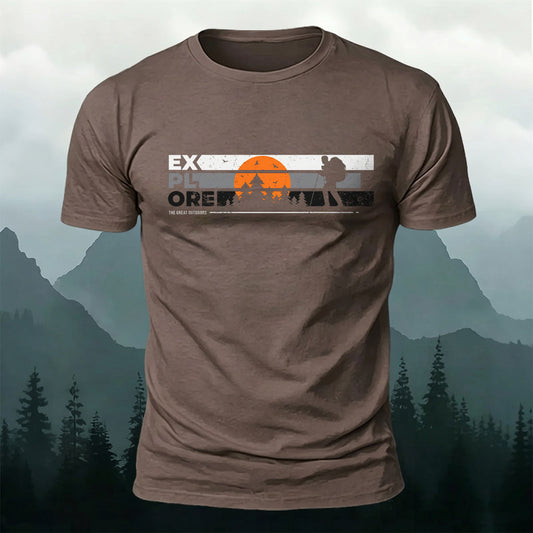 Premium Cotton Forest Explore Casual T‑Shirt