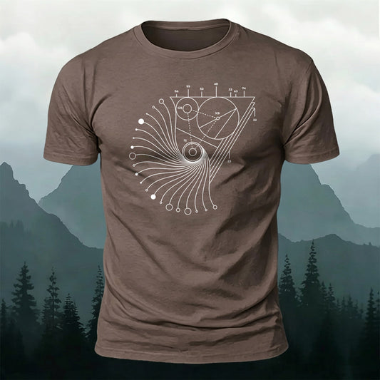 Premium Cotton Geometric Print Casual T‑Shirt