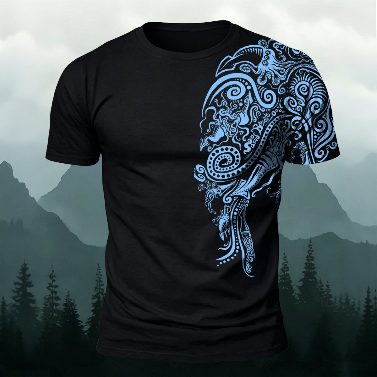 Marine Animal Graphic Fashion Casual T-Shirt