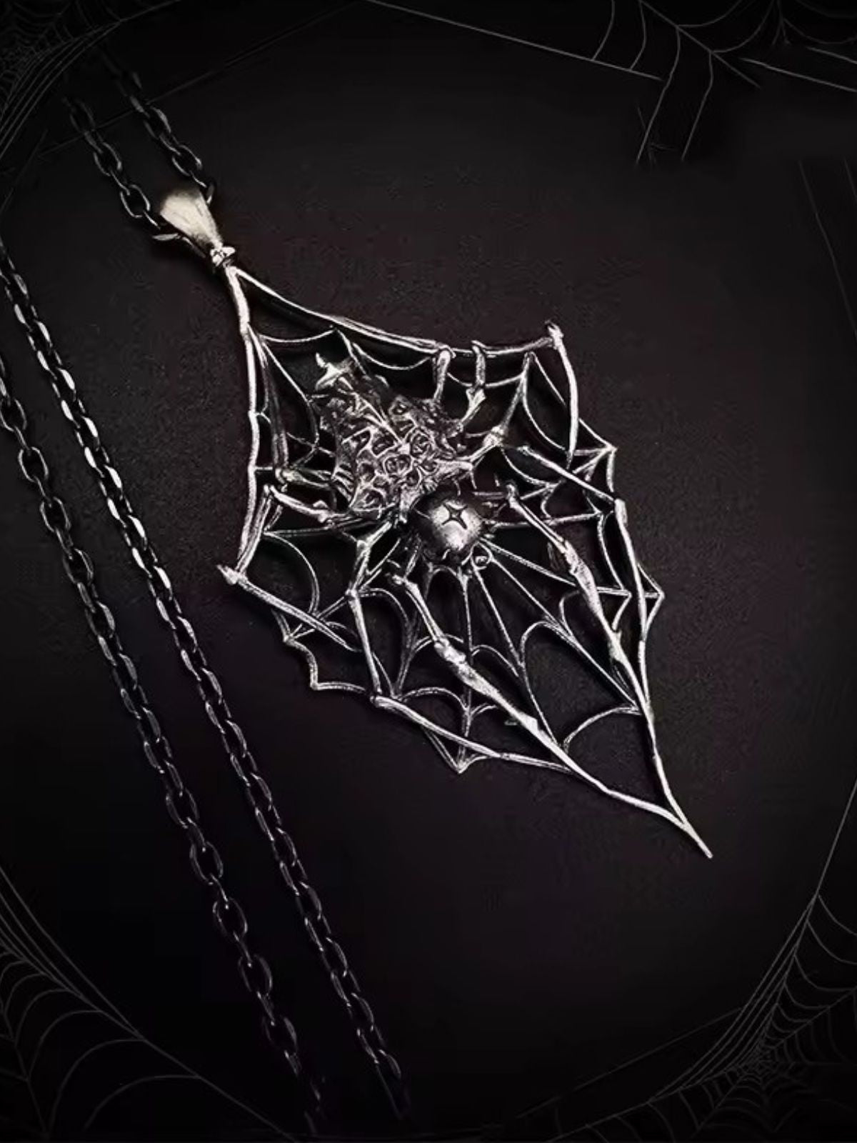 Dark Spider Pendant Necklace