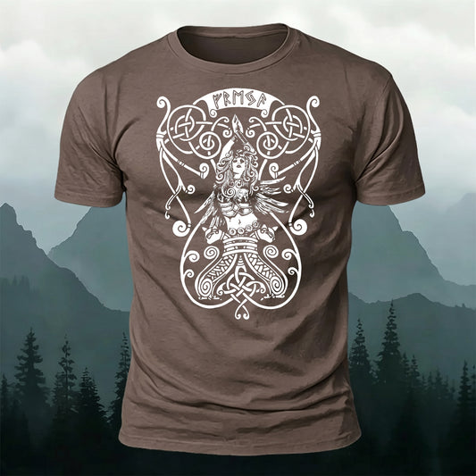 Premium Cotton Traditional Totem Print T-Shirt