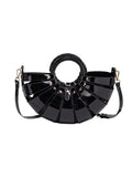 Textured Openwork Shell Crossbody Bag