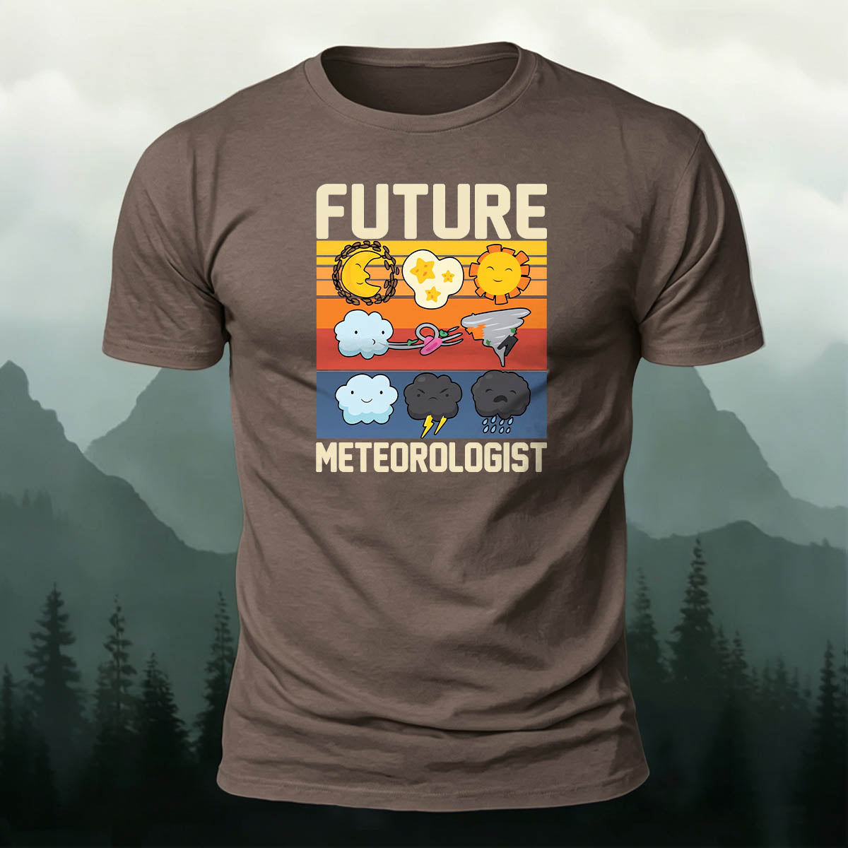 100% Cotton Future Meteorologist Cartoon Casual T-Shirt