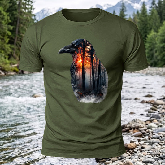 DTG Crow Woods Printed Short Sleeve T-Shirt