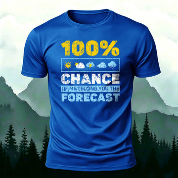 100% Cotton Cute Weather Icon Print Casual Tee