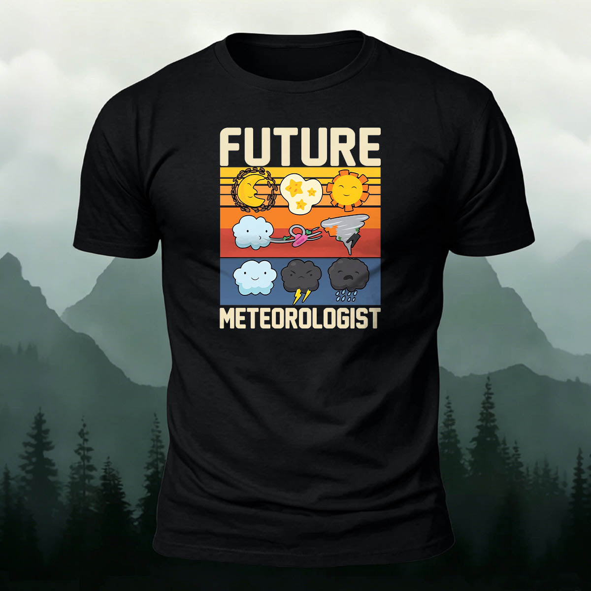 100% Cotton Future Meteorologist Cartoon Casual T-Shirt