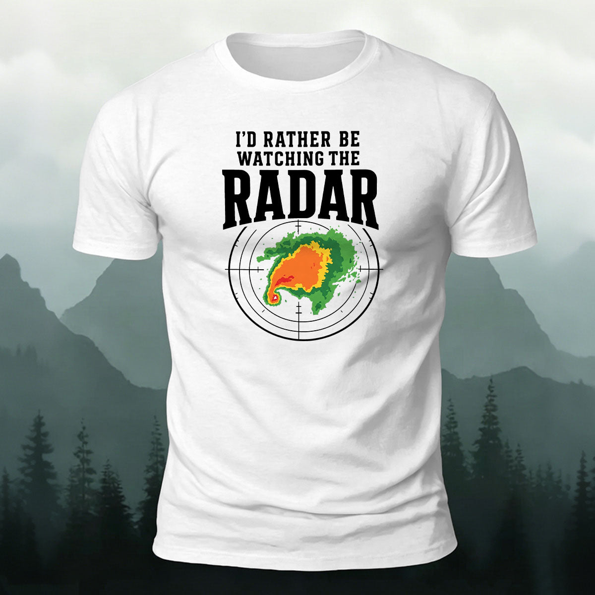 100% Cotton Funny Meteorology Radar Casual Tee