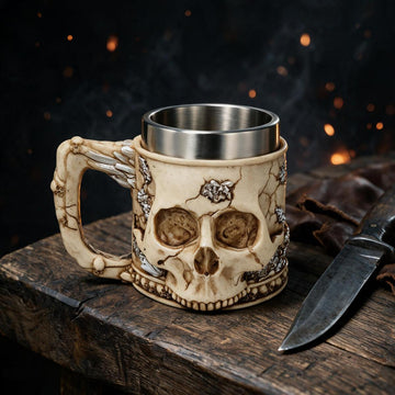 Resin Skull Embossed Stainless Mug