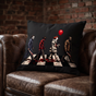 Linen Horror Villain Print Throw Pillow