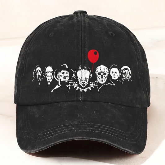 Cotton Horror Characters Print Cap