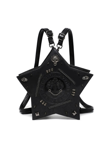 Gothic Women's Skull-Print Shoulder Bag