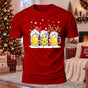 Merry Beermas Printed Casual Short Sleeve T-Shirt