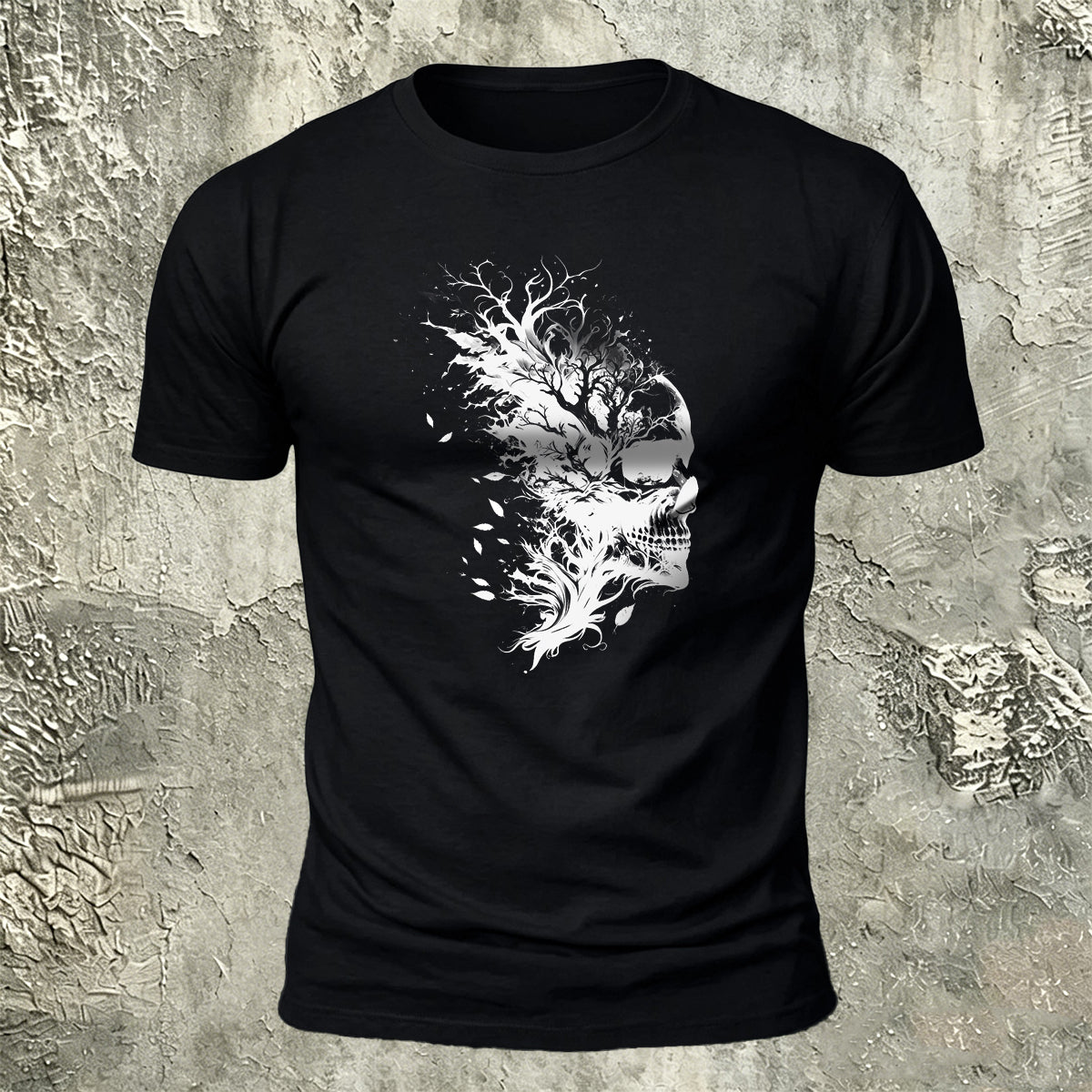 Skull Print Dark Trend 100% Cotton T-Shirt