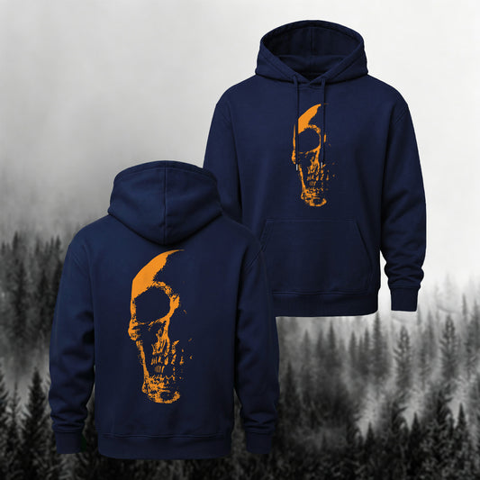 Cotton-Blend Skeleton Reversible-Print Versatile Hoodie