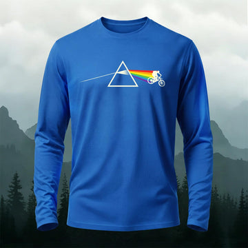 Premium Cotton Bicycle Refraction Printed Long Sleeve T-Shirt