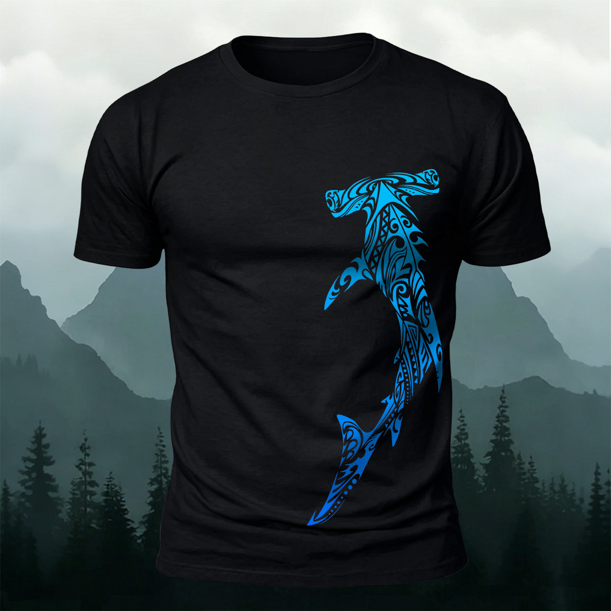 Tribal Hammerhead Shark Fashion Breathable Tee
