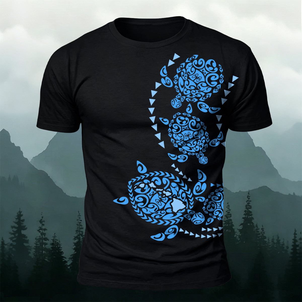 Geometric Turtle Casual Premium Cotton T-Shirt
