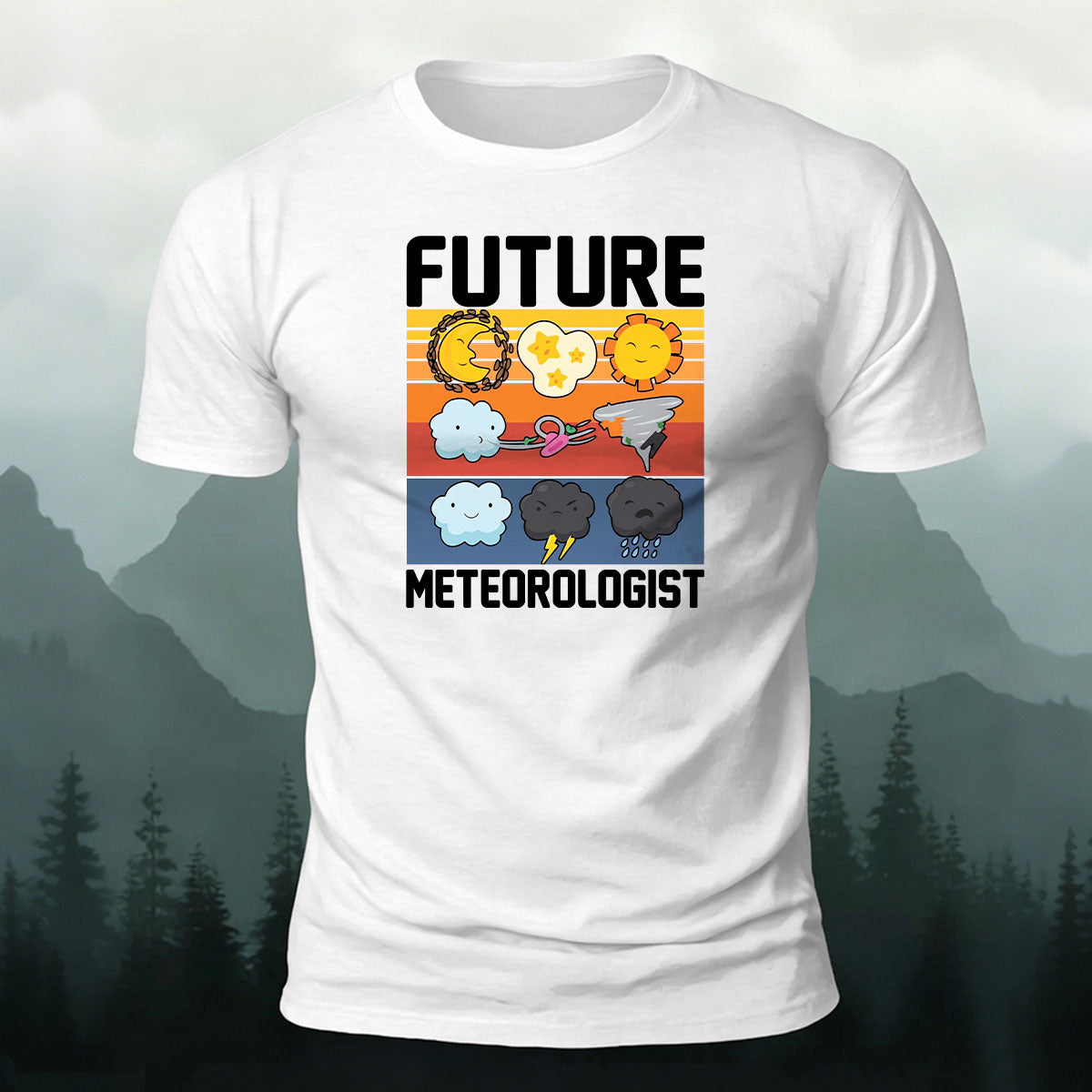 100% Cotton Future Meteorologist Cartoon Casual T-Shirt