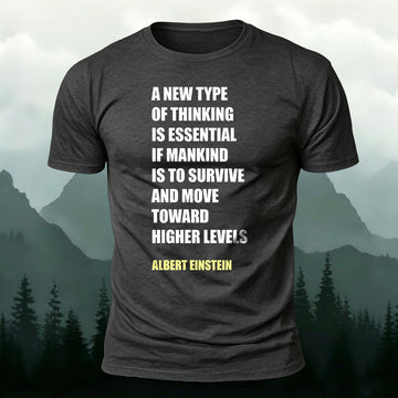 Albert Einstein Thinking Quote Printed T-Shirt