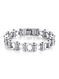 Trendy Rock-Style Custom Bike Titanium-Steel Bracelet