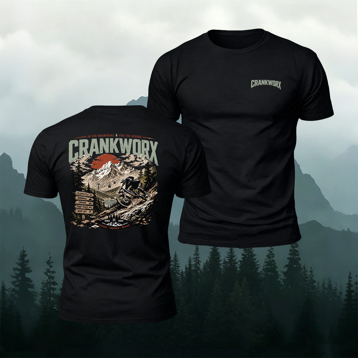 Mountain Cycling Print Trend Breathable T-Shirt