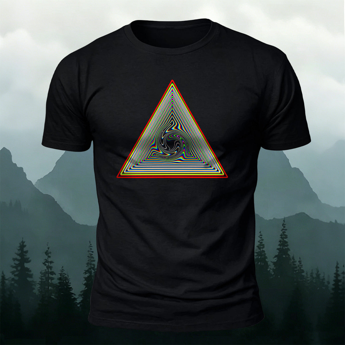 Premium Cotton Artistic Geometric Street Casual Tee