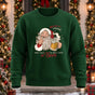 Ho Ho Ho Cheers Printed Round Neck Sweatshirt