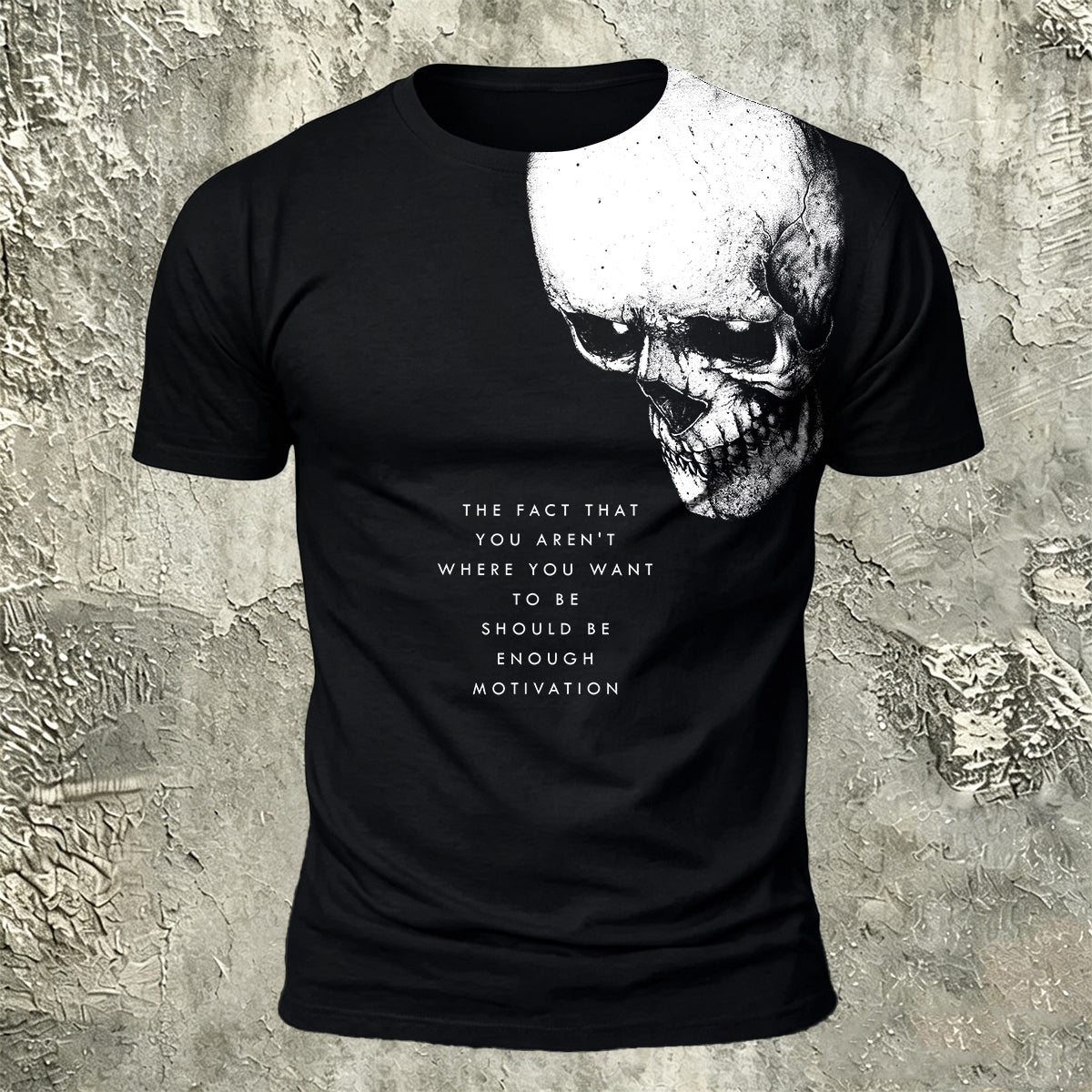 Skull Letter Print Personalized Casual Tee