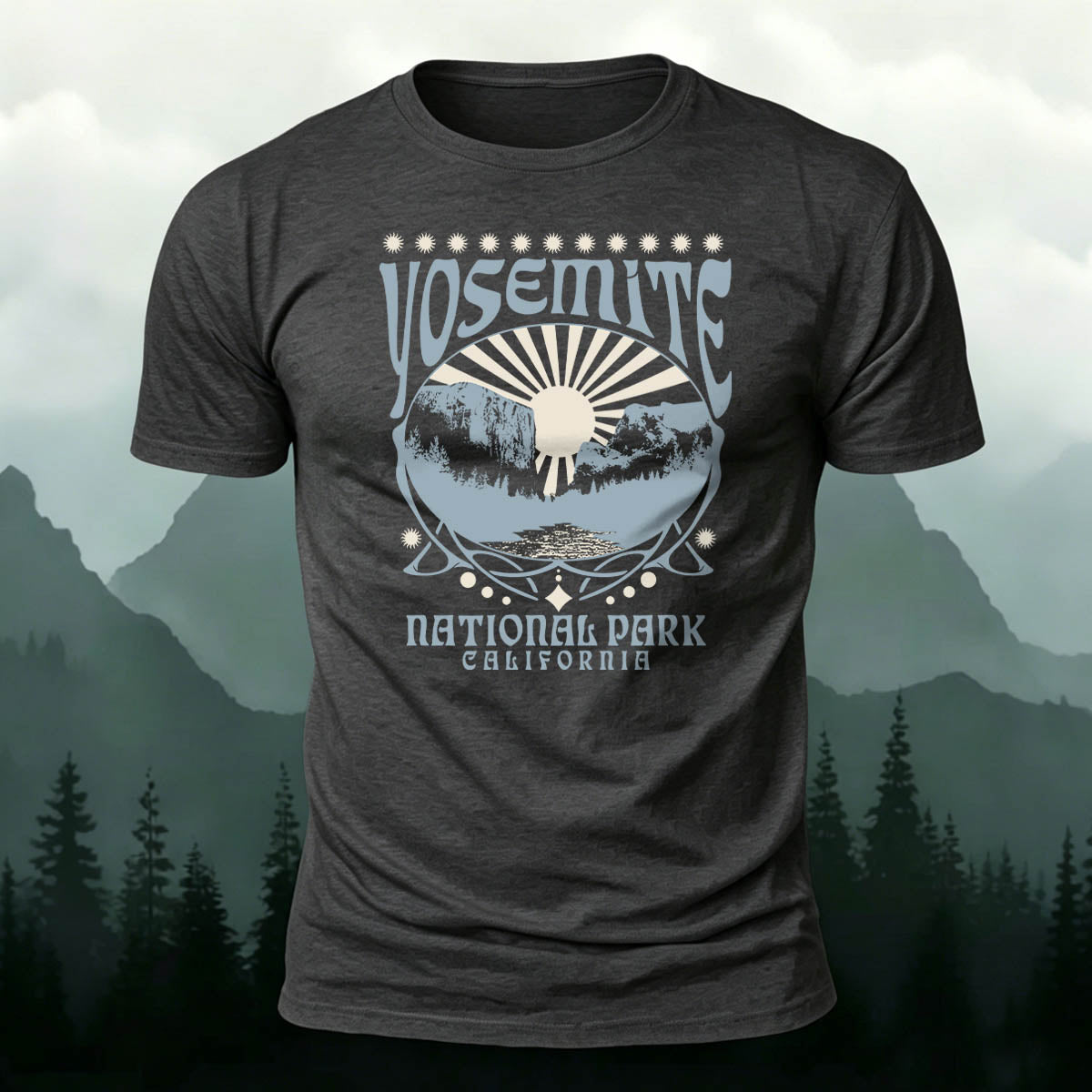 100% Cotton Yosemite National Park Graphic Casual Tee