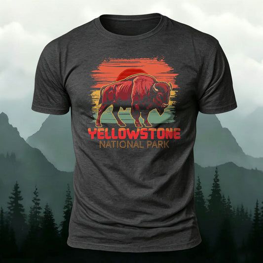 100% Cotton Yellowstone National Park Breathable Casual Tee