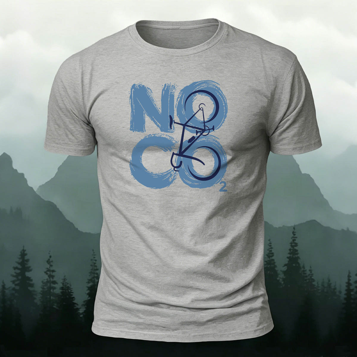 Cotton NOCO2 Letter Print Outdoor Cycling T-Shirt