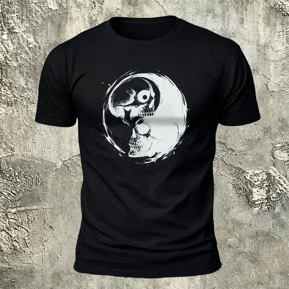 Skull Printed Dark Personality Premium Cotton T-Shirt