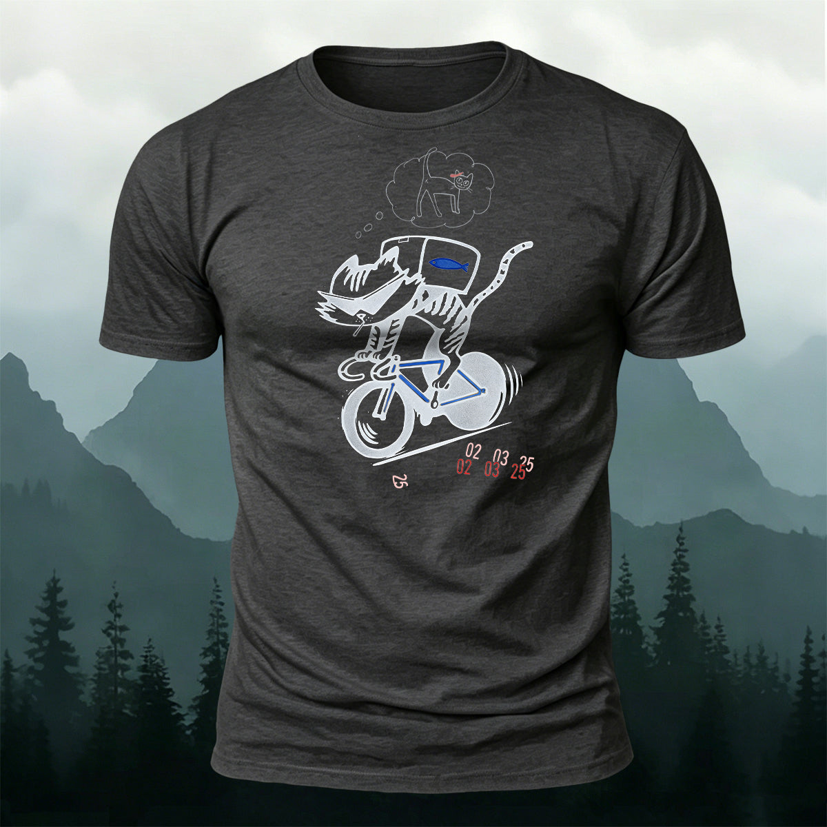 Falling in Love Cycling Series Printed Cotton T-Shirt