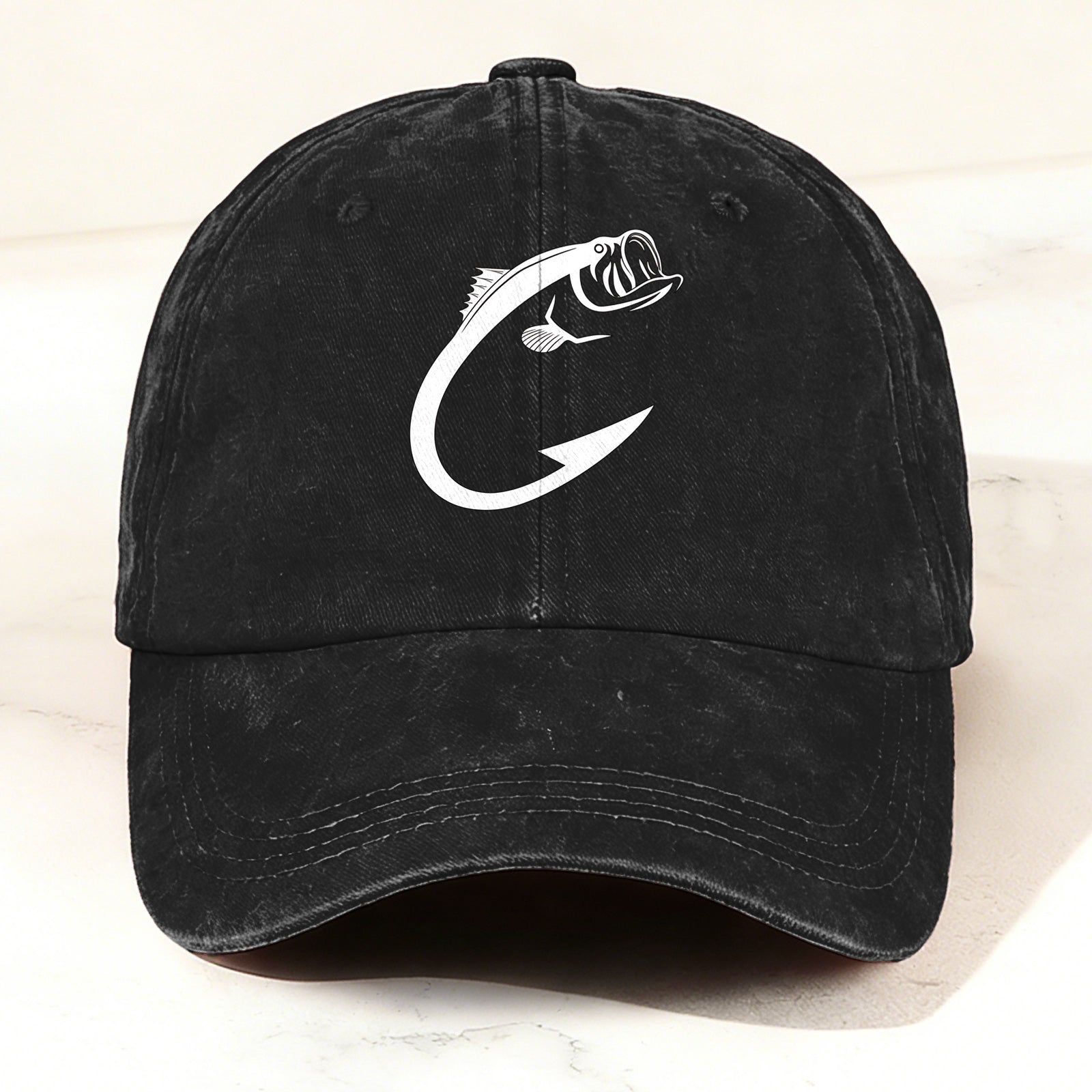 Minimalist Fish Fashion Casual Washed Cotton Cap