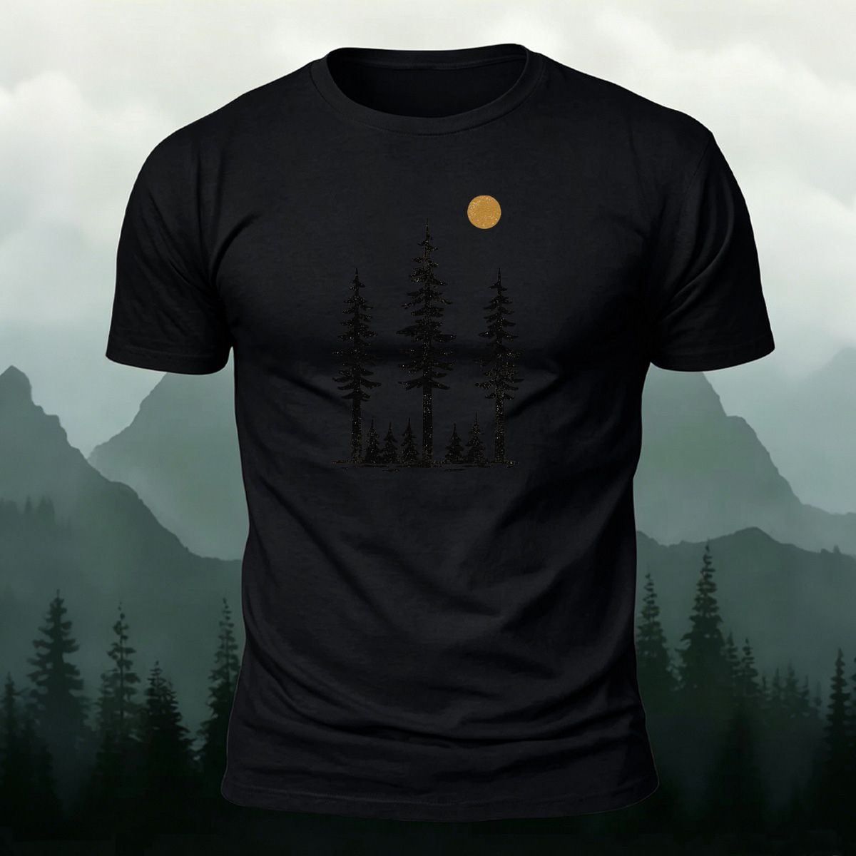 Outdoor Camping Natural Style Breathable Cotton T-Shirt