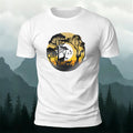 Lone Wolf in the Twilight Forest Printed Cotton Crew Neck T-Shirt