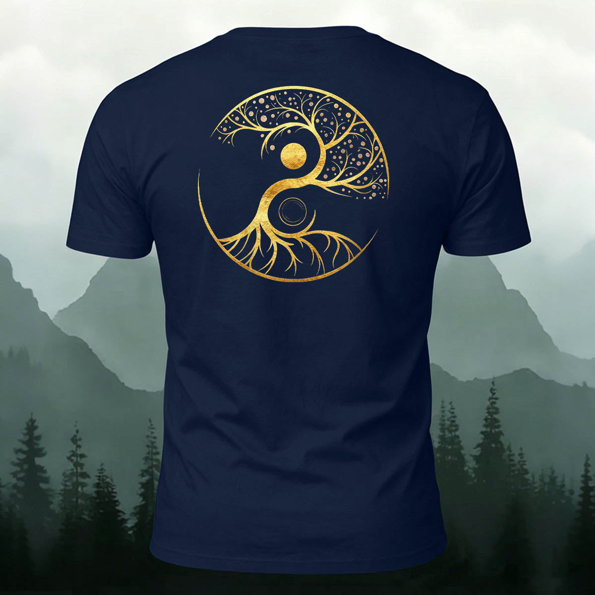 Yin Yang Tree of Life Breathable Crew Neck T-Shirt