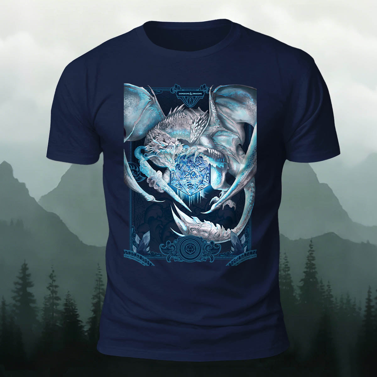 Sublimation Frost Dragon Board Game Casual T-Shirt