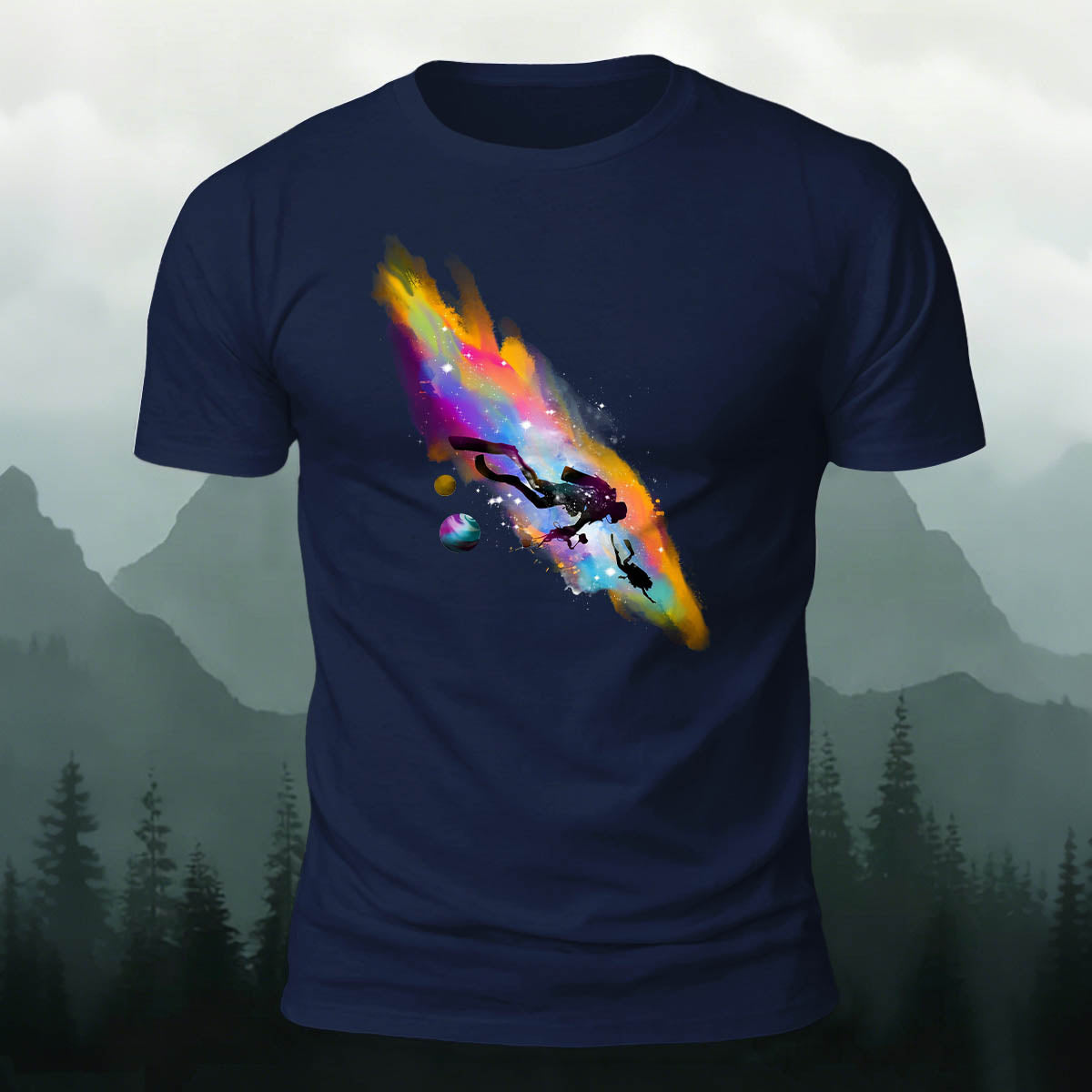 DTG Ocean Exploration Printed Simple Premium Cotton T-Shirt