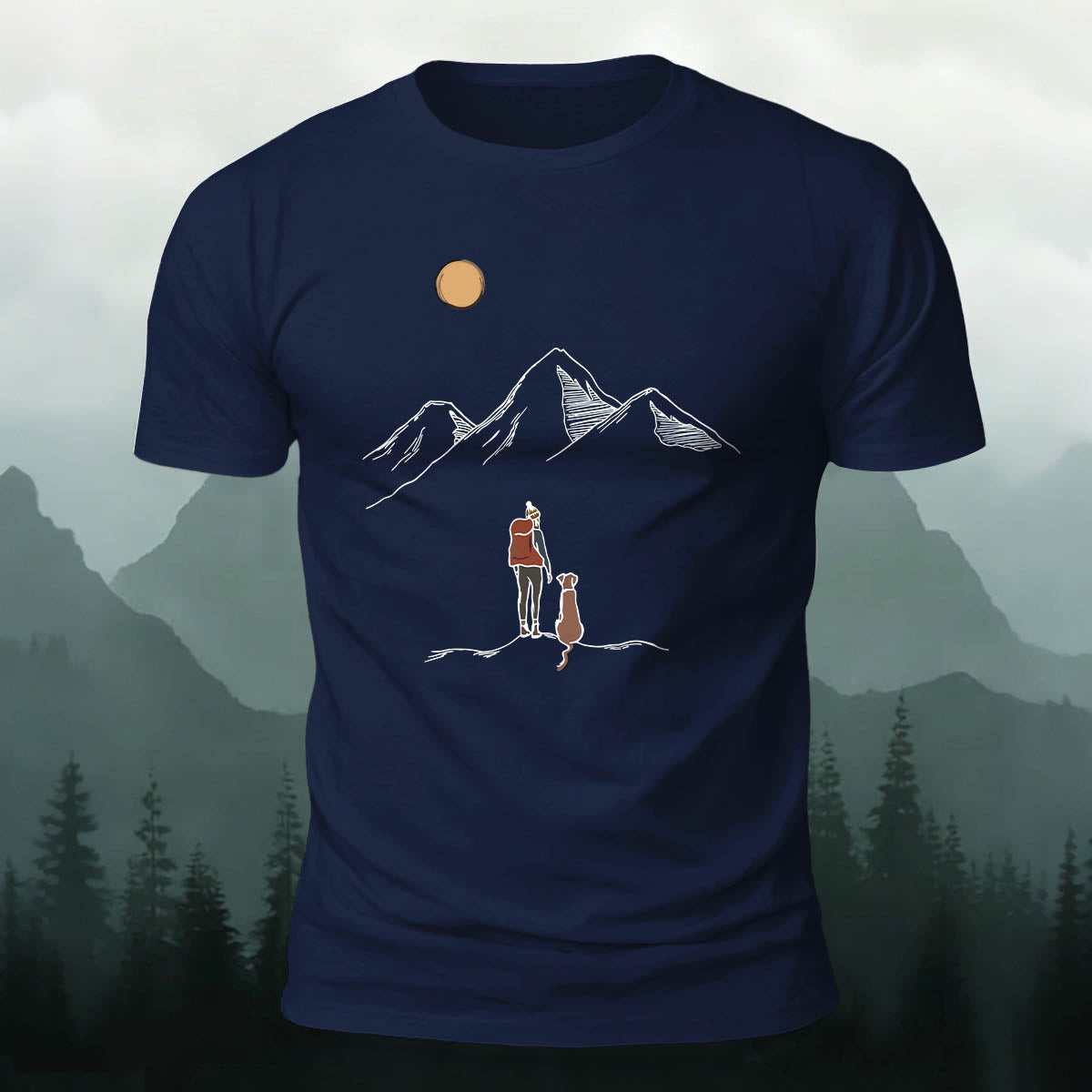 Snow Mountain Adventure Friends Casual Outdoor Cotton Tee