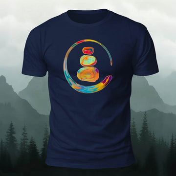 DTG Artistic Colorful Oil Painting Print Versatile Cotton T-Shirt