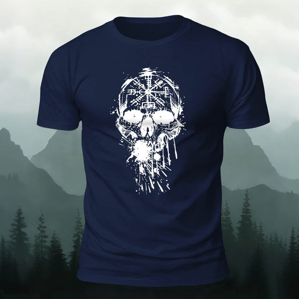 Dark Skeleton Tribe Totem Casual Cotton T-Shirt
