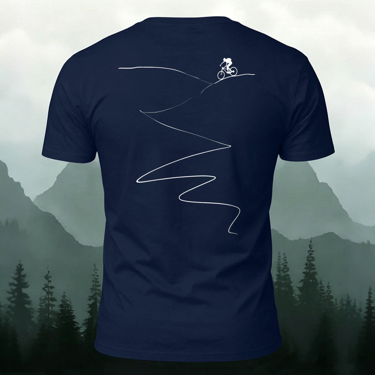 Cycling Simple Line Breathable Crew Neck T-Shirt