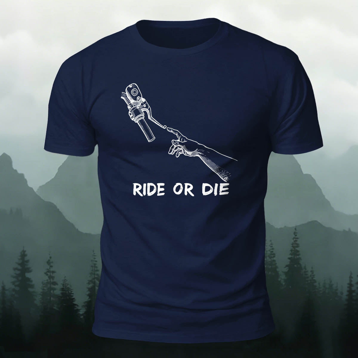 Cotton Ride Or Die Print Outdoor Cycling T-Shirt